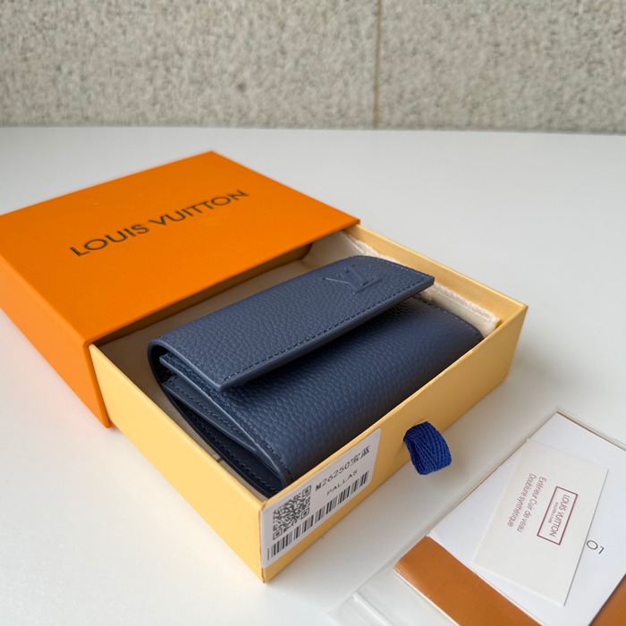 LOUIS VUITTON M26250 三つ折り財布 ヴィクター LVエアログラム ブルー サイズ:5x9x2.5cm
