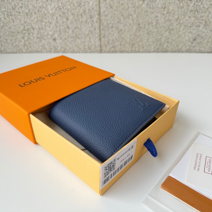 LOUIS VUITTON M25944 マルコ財布 LVエアログラム ブルー サイズ:5x10.5cm