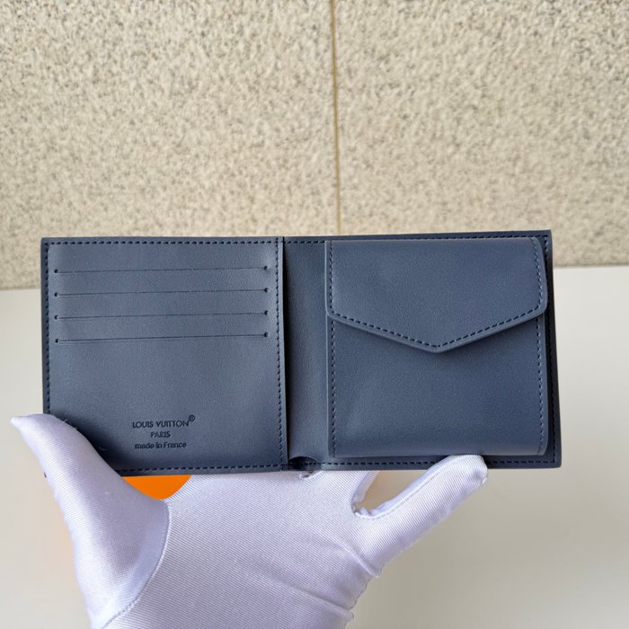 LOUIS VUITTON M25944 マルコ財布 LVエアログラム ブルー サイズ:5x10.5cm