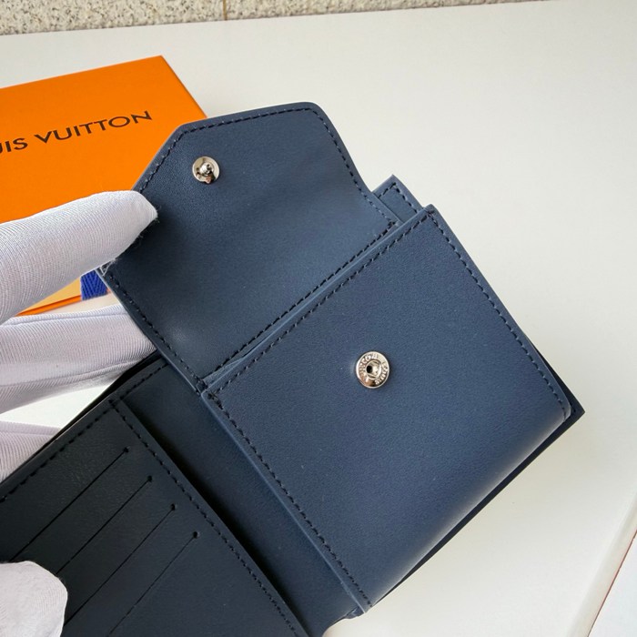 LOUIS VUITTON M25944 マルコ財布 LVエアログラム ブルー サイズ:5x10.5cm
