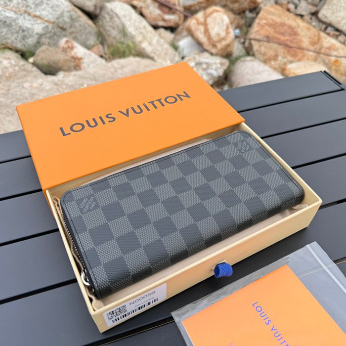 LOUIS VUITTON N00056 ジッピー長財布 ホリゾンタル ダミエグラファイト サイズ:21x2.5x10cm