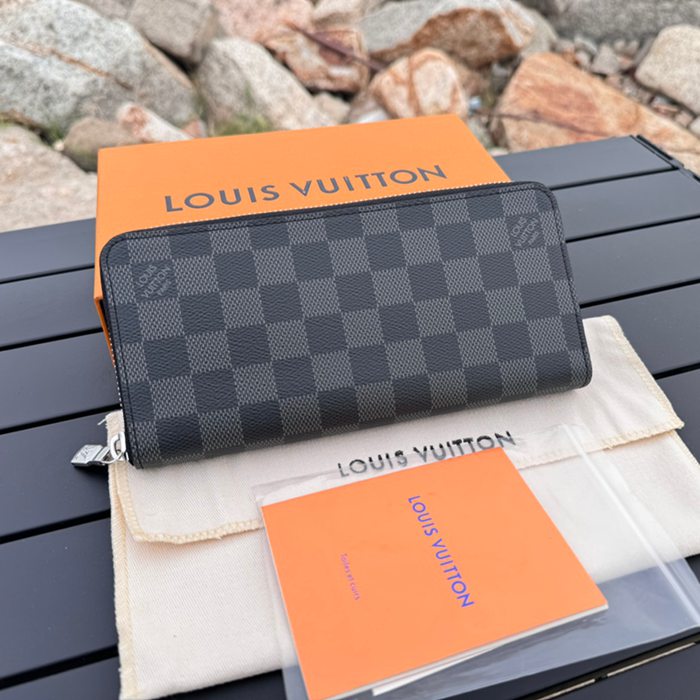 LOUIS VUITTON N00056 ジッピー長財布 ホリゾンタル ダミエグラファイト サイズ:21x2.5x10cm