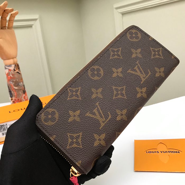 LOUIS VUITTON M60742 クレマンス長財布 モノグラム ピンク サイズ:19cm