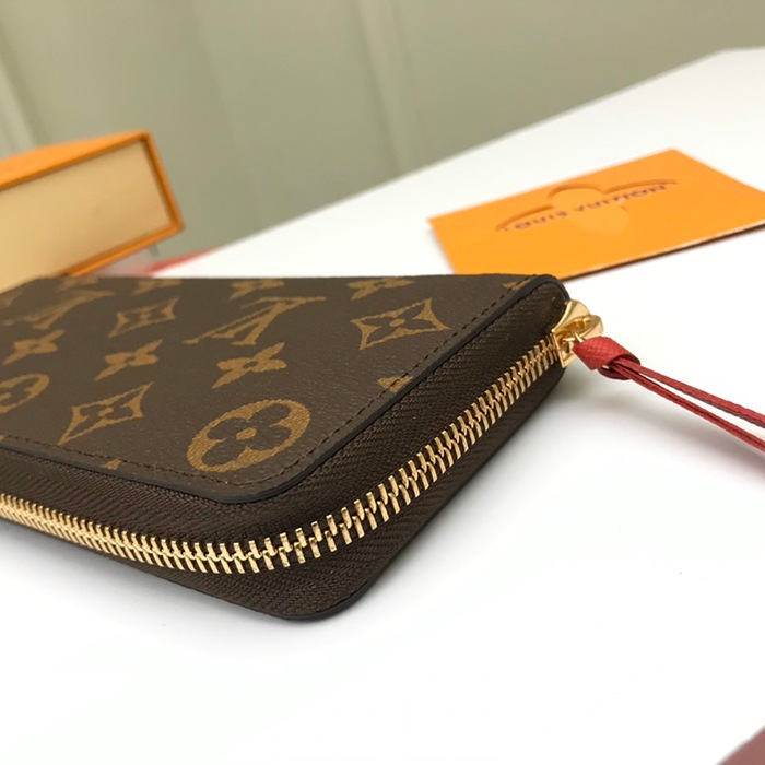 LOUIS VUITTON M60742 クレマンス長財布 モノグラム レッド サイズ:19cm