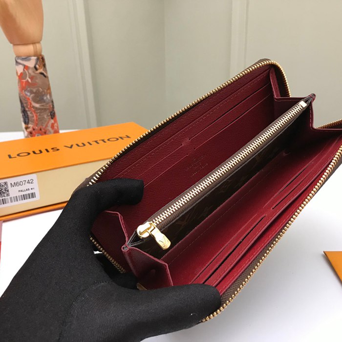 LOUIS VUITTON M60742 クレマンス長財布 モノグラム パープル サイズ:19cm