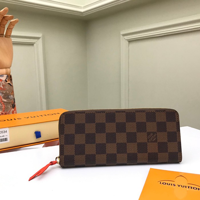 LOUIS VUITTON N60534 クレマンス長財布 モノグラム×レッド サイズ:19cm