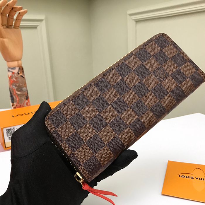 LOUIS VUITTON N60534 クレマンス長財布 モノグラム×レッド サイズ:19cm