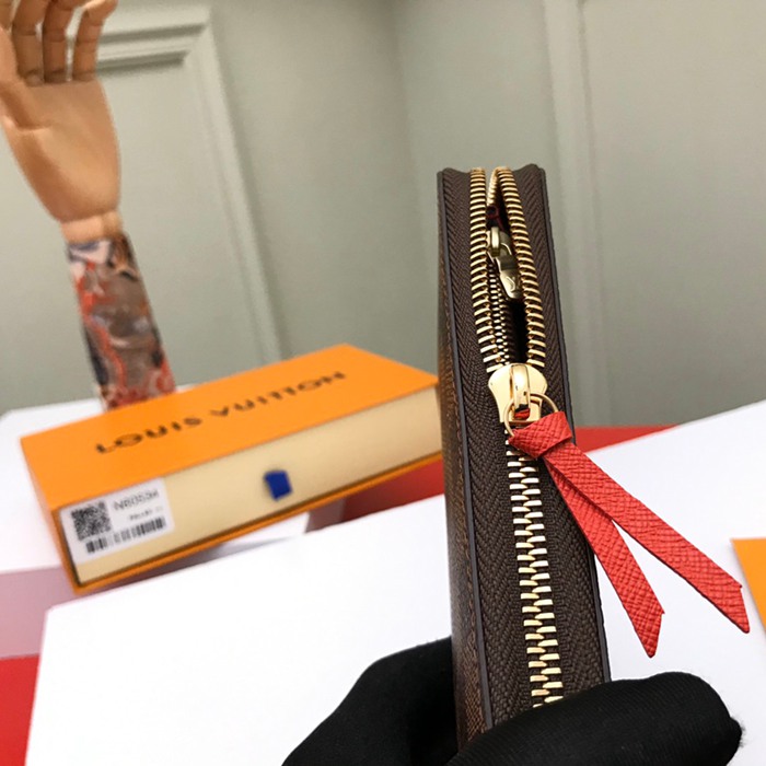 LOUIS VUITTON N60534 クレマンス長財布 モノグラム×レッド サイズ:19cm