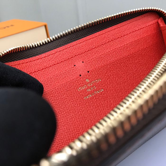 LOUIS VUITTON N60534 クレマンス長財布 モノグラム×レッド サイズ:19cm