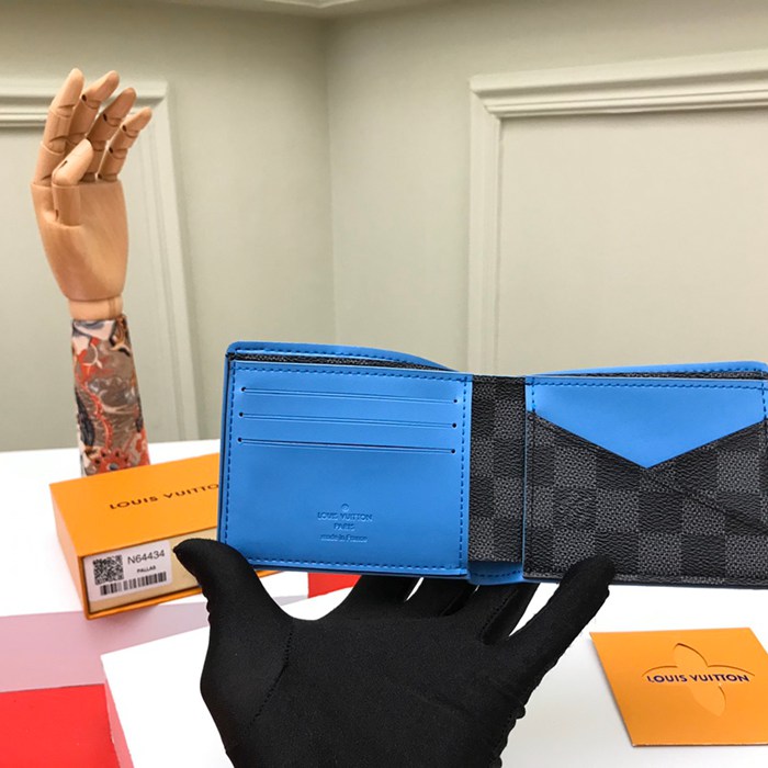 LOUIS VUITTON N64434 短財布 ダミエグラファイト サイズ:11.5cm