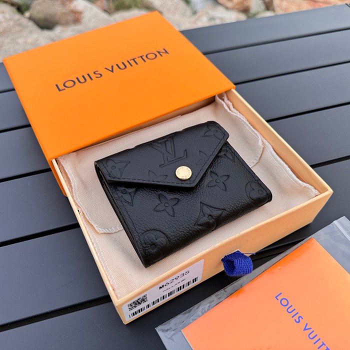 LOUIS VUITTON M62935 ゾエ短財布 モノグラムアンプラント ブラック サイズ:9.5x7.5cm