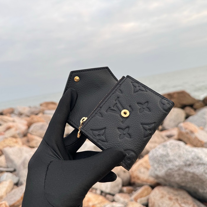 LOUIS VUITTON M62935 ゾエ短財布 モノグラムアンプラント ブラック サイズ:9.5x7.5cm