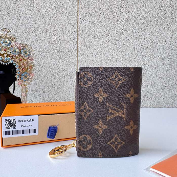 LOUIS VUITTON M25691 リサ財布 モノグラム ラベンダー サイズ:9x11.5x1.5cm