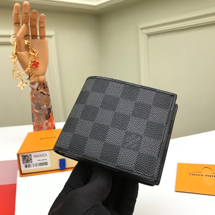 LOUIS VUITTON N60053 アメリゴ財布 ダミエグラファイト サイズ:11.5x9.5cm