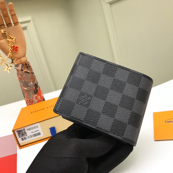 LOUIS VUITTON N60053 アメリゴ財布 ダミエグラファイト サイズ:11.5x9.5cm