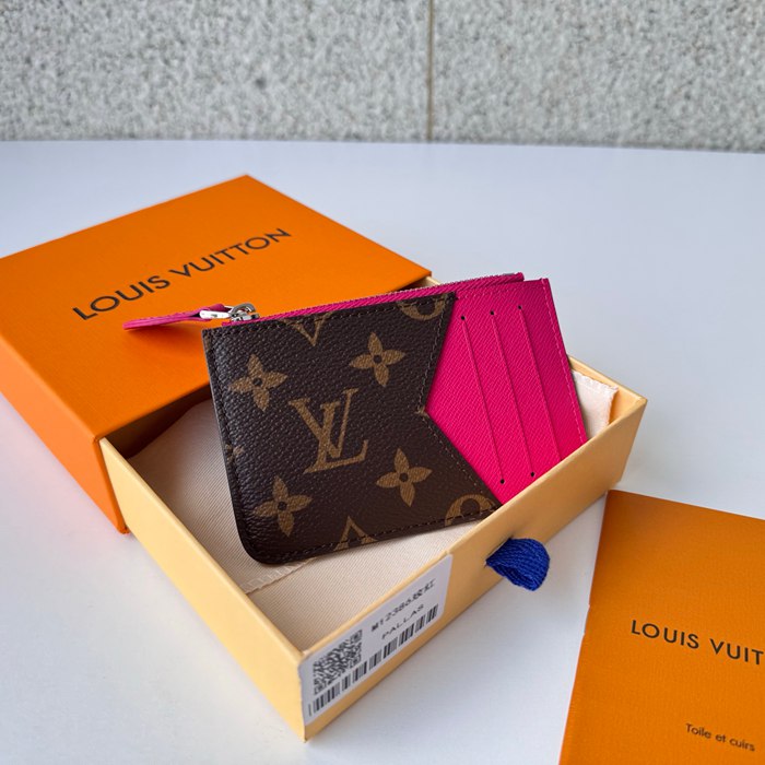 LOUIS VUITTON 12386 ロミーカードケース カラーマニアシリーズ ピンク サイズ:12x8x0.8cm