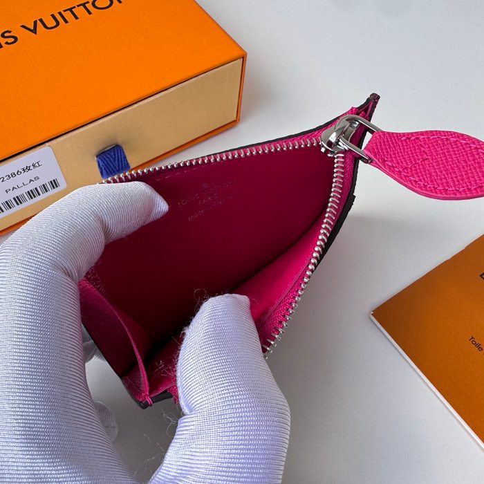 LOUIS VUITTON 12386 ロミーカードケース カラーマニアシリーズ ピンク サイズ:12x8x0.8cm