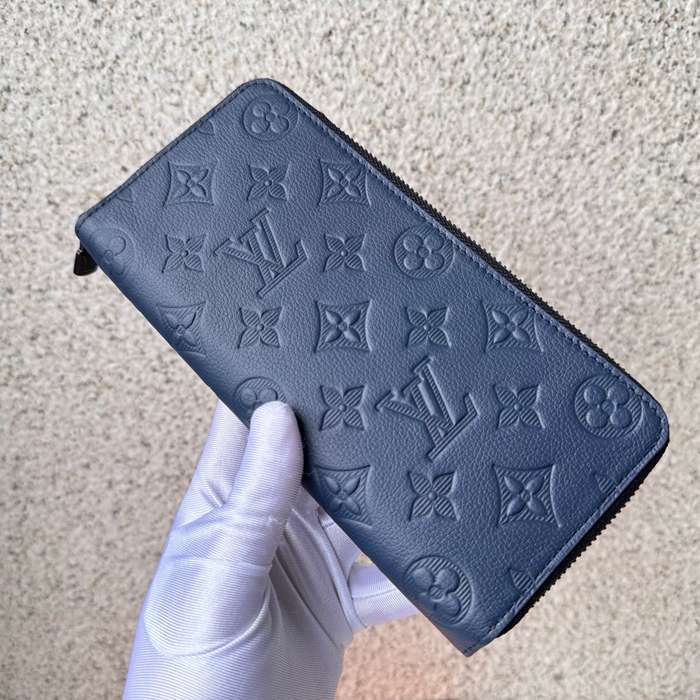 LOUIS VUITTON M62902 ジッピー縦型長財布 モノグラムシャドウ ブルー サイズ:20x10cm