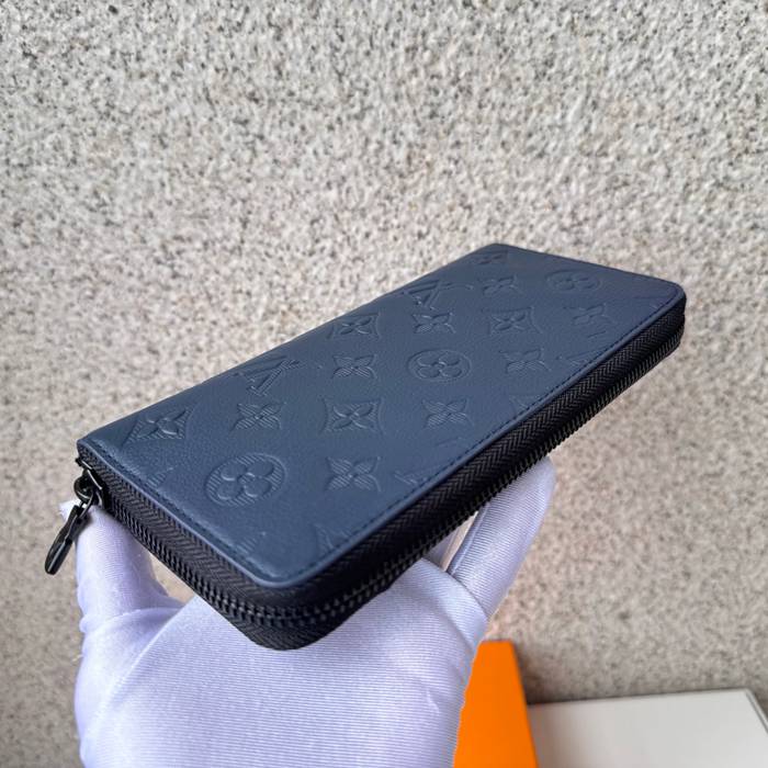 LOUIS VUITTON M62902 ジッピー縦型長財布 モノグラムシャドウ ブルー サイズ:20x10cm