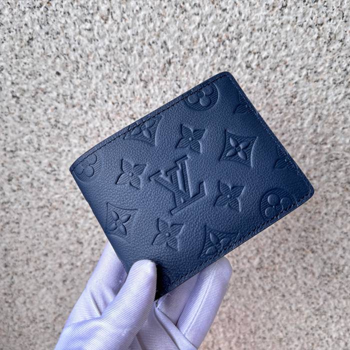 LOUIS VUITTON M14787 マルチプル短財布 モノグラムシャドウ ブルー サイズ:11.5x9x1.5cm