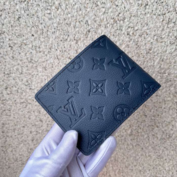 LOUIS VUITTON M14787 マルチプル短財布 モノグラムシャドウ ブルー サイズ:11.5x9x1.5cm