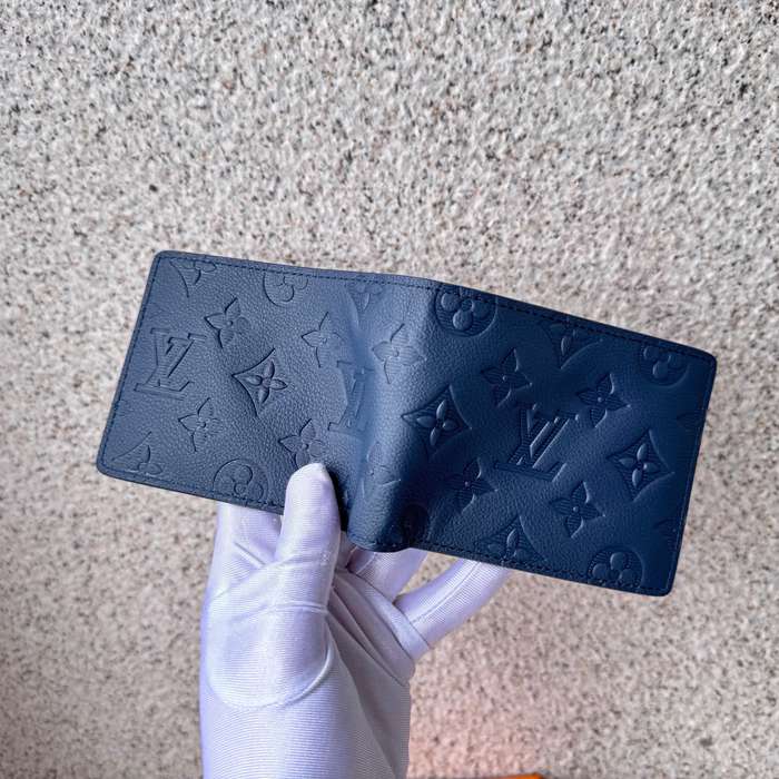 LOUIS VUITTON M14787 マルチプル短財布 モノグラムシャドウ ブルー サイズ:11.5x9x1.5cm