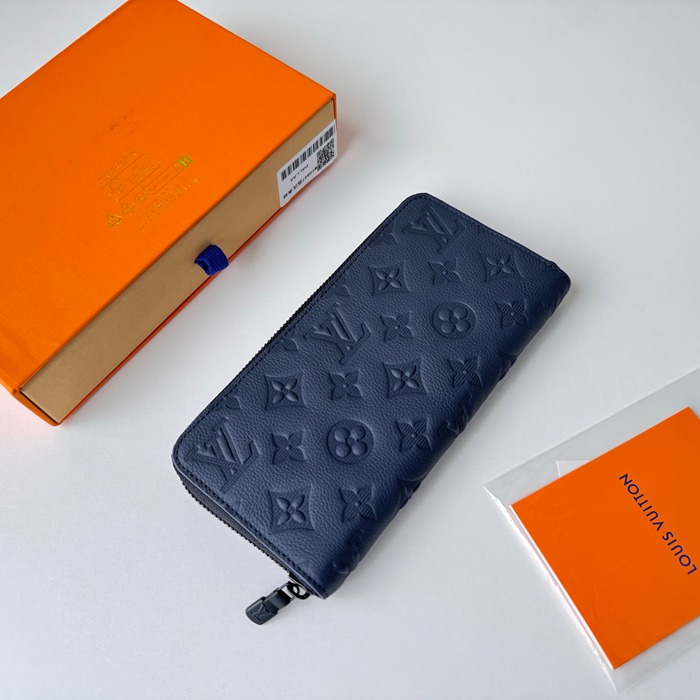 LOUIS VUITTON M14847 長財布 ジッピー モノグラムシャドウ ブルー サイズ:21x10x2.5cm