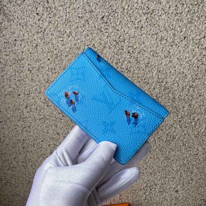 LOUIS VUITTON M14881 ポケットオーガナイザー カラードモノグラム スポーツシーン ブルー サイズ:7.5x11.1cm