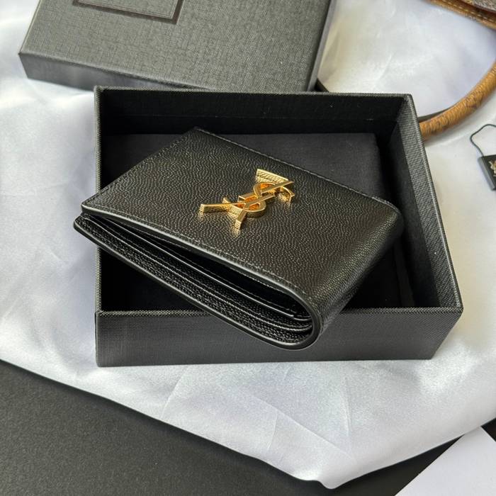 SAINT LAURENT 453276 メンズ対折り財布 モノグラム サイズ:11x9.5x2.5cm