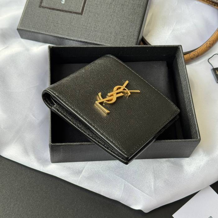 SAINT LAURENT 453276 メンズ対折り財布 モノグラム サイズ:11x9.5x2.5cm