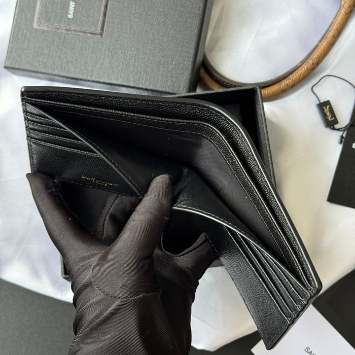 SAINT LAURENT 453276 メンズ対折り財布 モノグラム サイズ:11x9.5x2.5cm