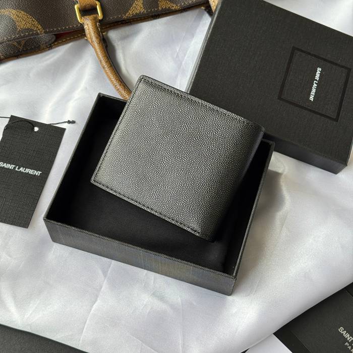 SAINT LAURENT 453276 メンズ対折り財布 モノグラム サイズ:11x9.5x2.5cm
