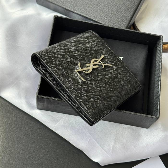 SAINT LAURENT 453276 メンズ対折り財布 モノグラム サイズ:11x9.5x2.5cm