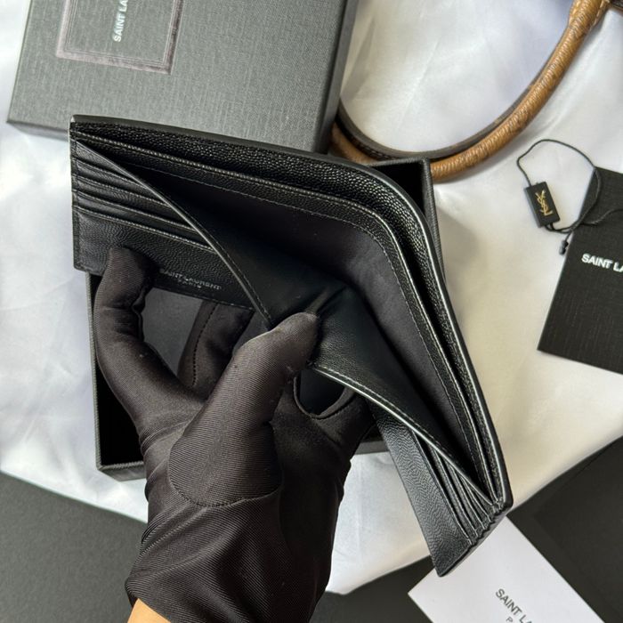 SAINT LAURENT 453276 メンズ対折り財布 モノグラム サイズ:11x9.5x2.5cm