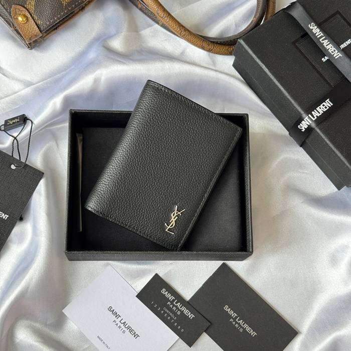 SAINT LAURENT 668736 二つ折り財布 荔枝紋金具 サイズ:11.5x9cm