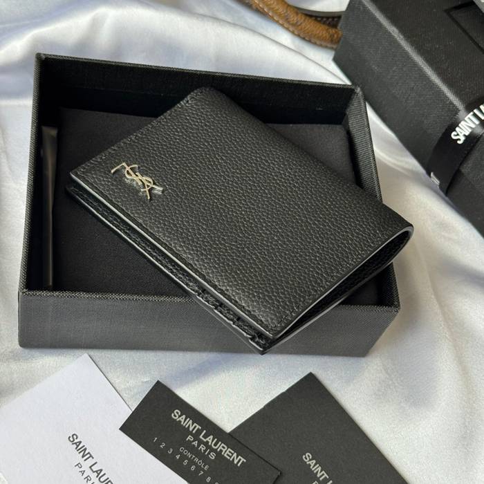 SAINT LAURENT 668736 二つ折り財布 荔枝紋金具 サイズ:11.5x9cm
