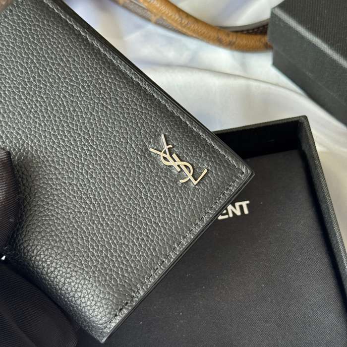 SAINT LAURENT 668736 二つ折り財布 荔枝紋金具 サイズ:11.5x9cm