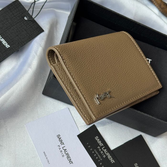 SAINT LAURENT 668736 二つ折り財布 荔枝紋金具 サイズ:11.5x9cm