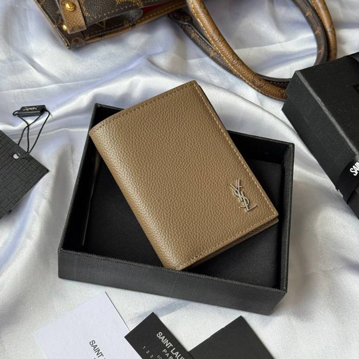 SAINT LAURENT 668736 二つ折り財布 荔枝紋金具 サイズ:11.5x9cm