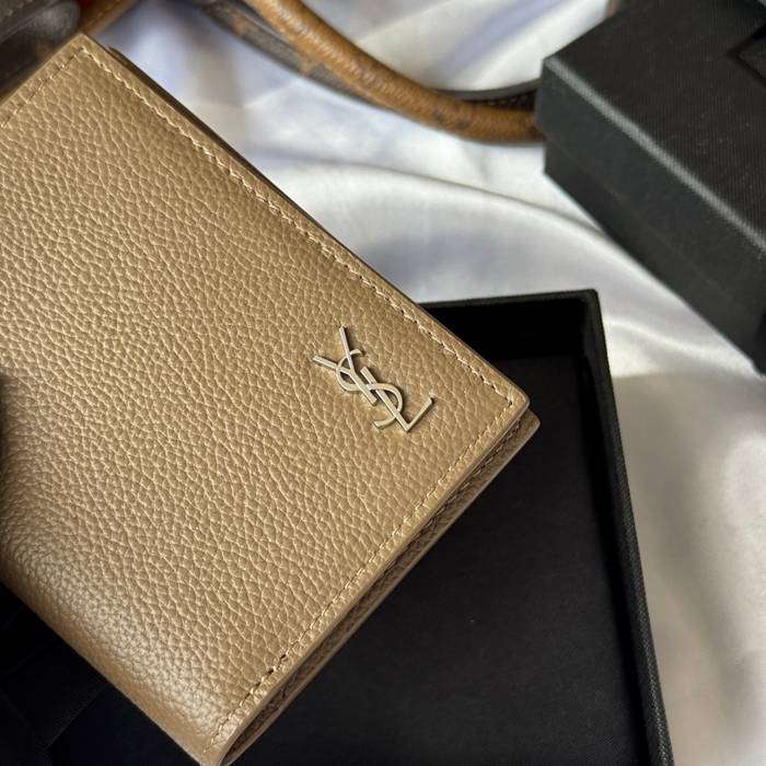 SAINT LAURENT 668736 二つ折り財布 荔枝紋金具 サイズ:11.5x9cm