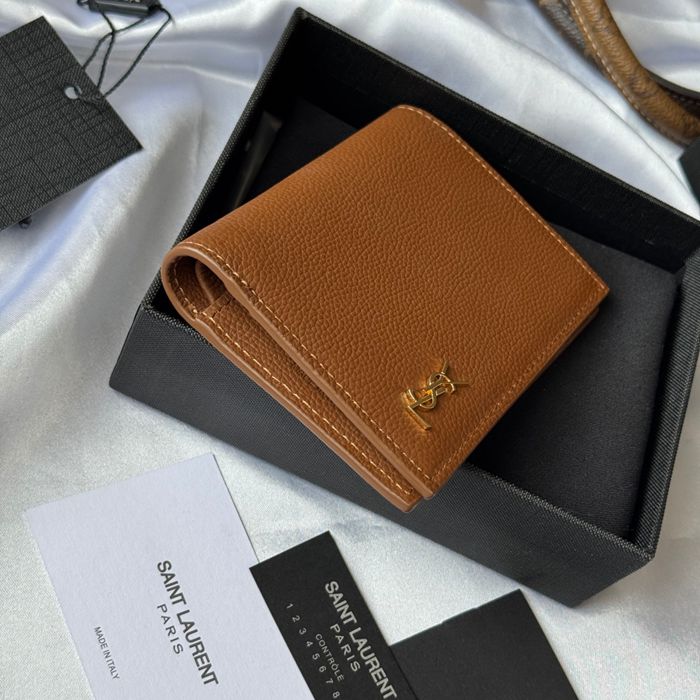 SAINT LAURENT 668736 二つ折り財布 荔枝紋金具 サイズ:11.5x9cm