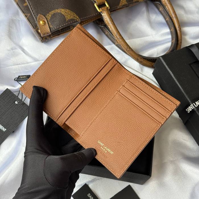 SAINT LAURENT 668736 二つ折り財布 荔枝紋金具 サイズ:11.5x9cm