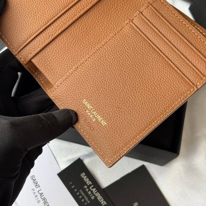 SAINT LAURENT 668736 二つ折り財布 荔枝紋金具 サイズ:11.5x9cm
