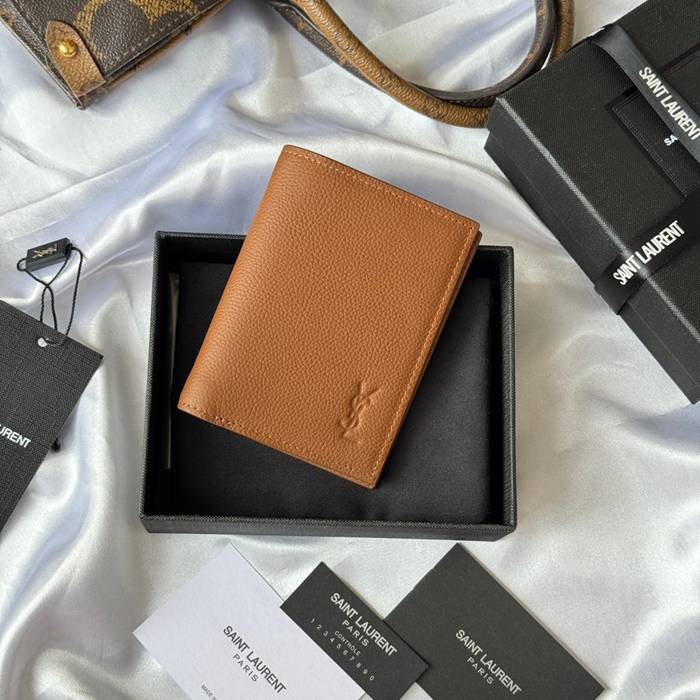 SAINT LAURENT 668736 二つ折り財布 荔枝紋 サイズ:11.5x9cm