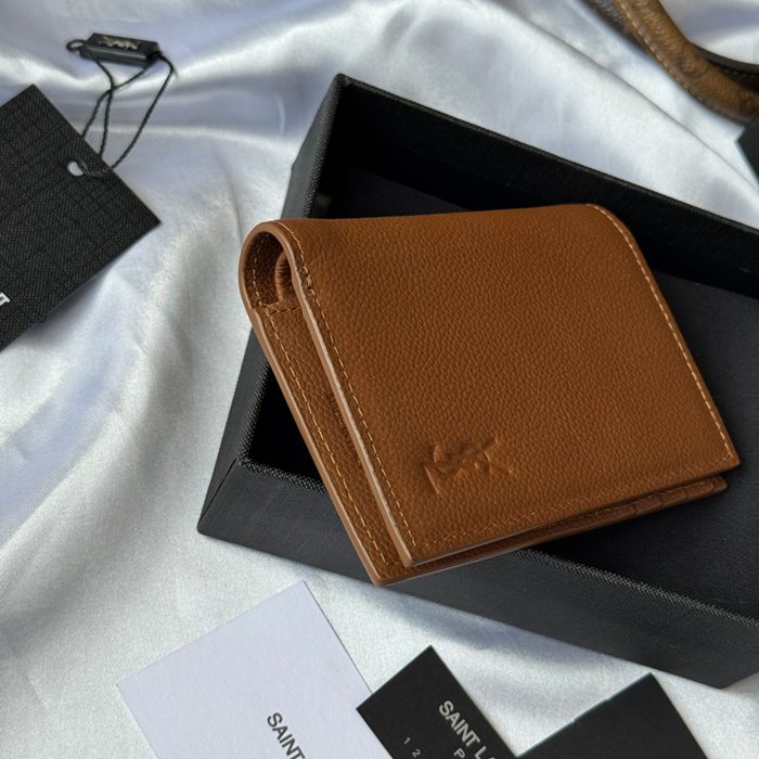 SAINT LAURENT 668736 二つ折り財布 荔枝紋 サイズ:11.5x9cm