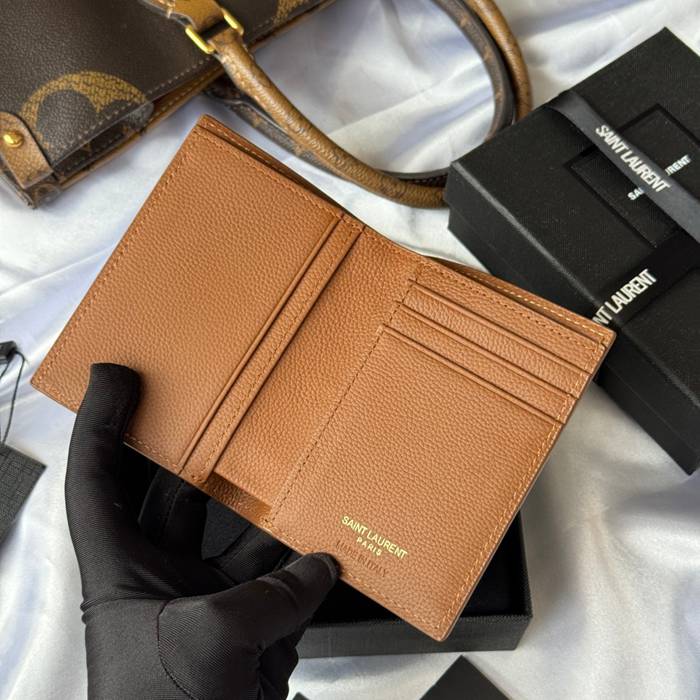 SAINT LAURENT 668736 二つ折り財布 荔枝紋 サイズ:11.5x9cm