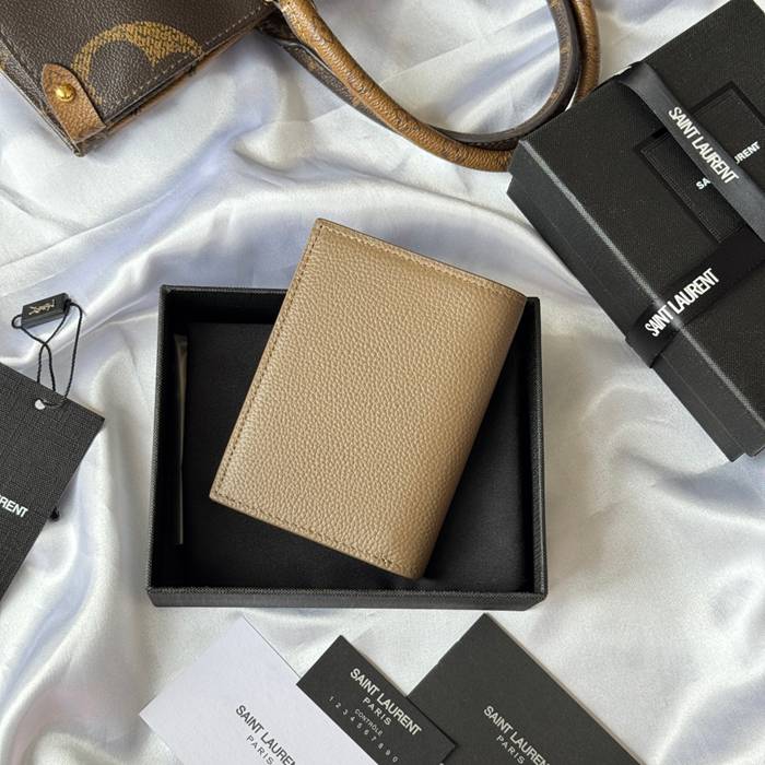 SAINT LAURENT 668736 二つ折り財布 荔枝紋 サイズ:11.5x9cm