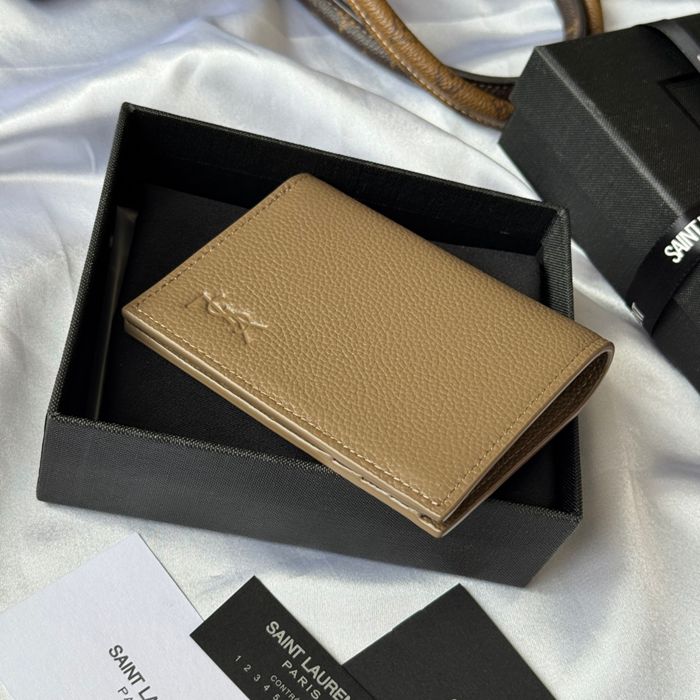 SAINT LAURENT 668736 二つ折り財布 荔枝紋 サイズ:11.5x9cm