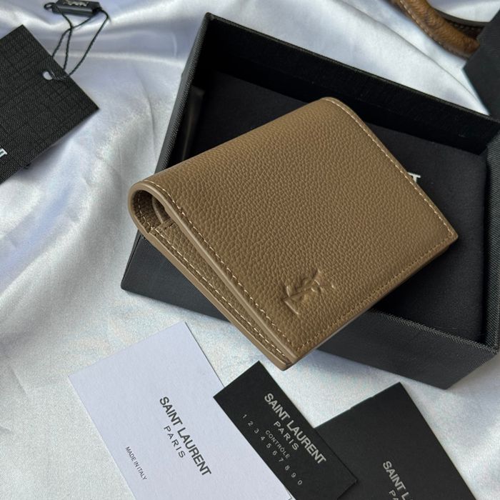 SAINT LAURENT 668736 二つ折り財布 荔枝紋 サイズ:11.5x9cm