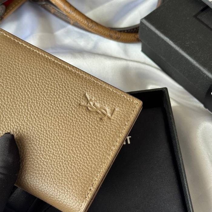 SAINT LAURENT 668736 二つ折り財布 荔枝紋 サイズ:11.5x9cm